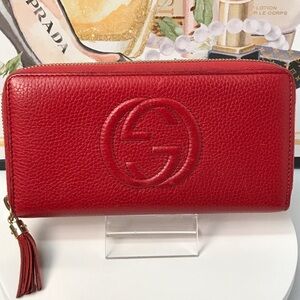 GUCCI Soho Leather Zip Around Wallet 😍❤️🔥